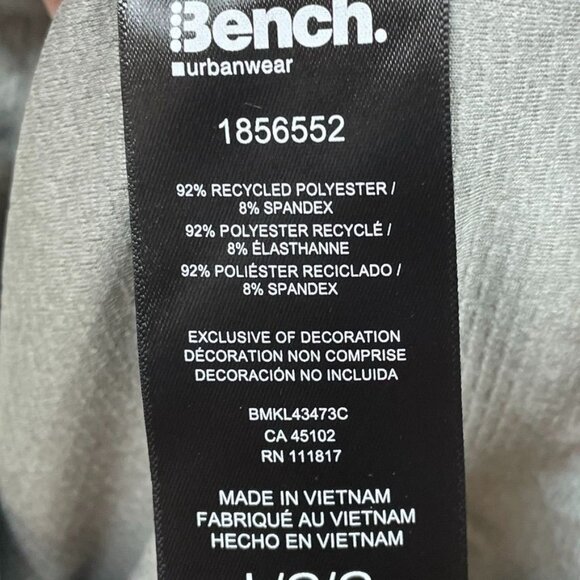 Bench Full-Zip Gray Lightweight Jacket L Urbanwear Textured Logo a0317 - Picture 7 of 9